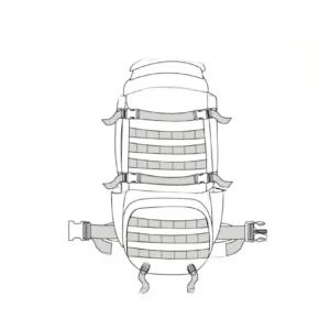 field rucksack main view for integrated carrying equipment set